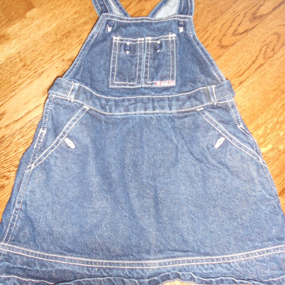 French Toast Jean Skirt Overall